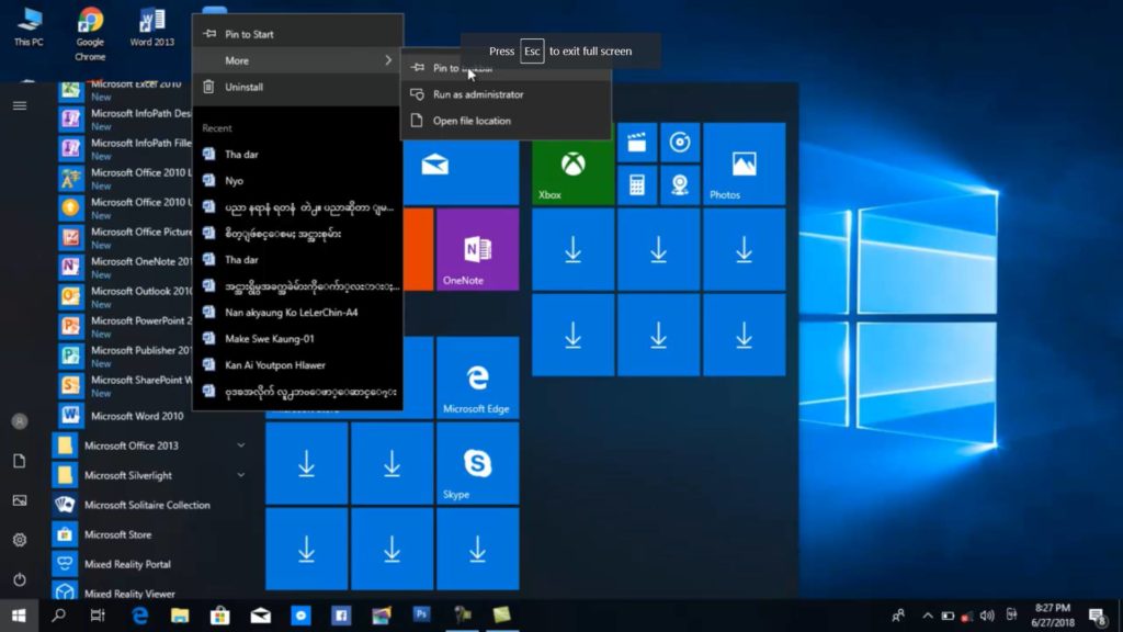 001 Microsoft Word Intro for windows 10