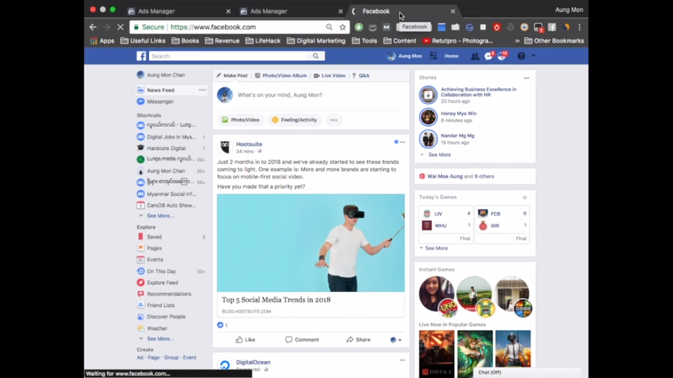 18. Facebook Insights - Overview Tab