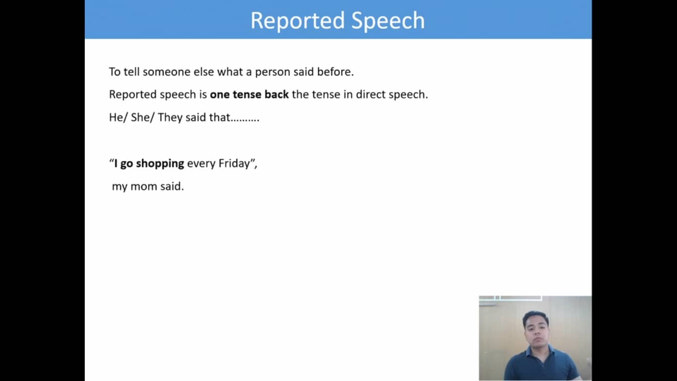 Lesson(39)Reported Speech Pt1