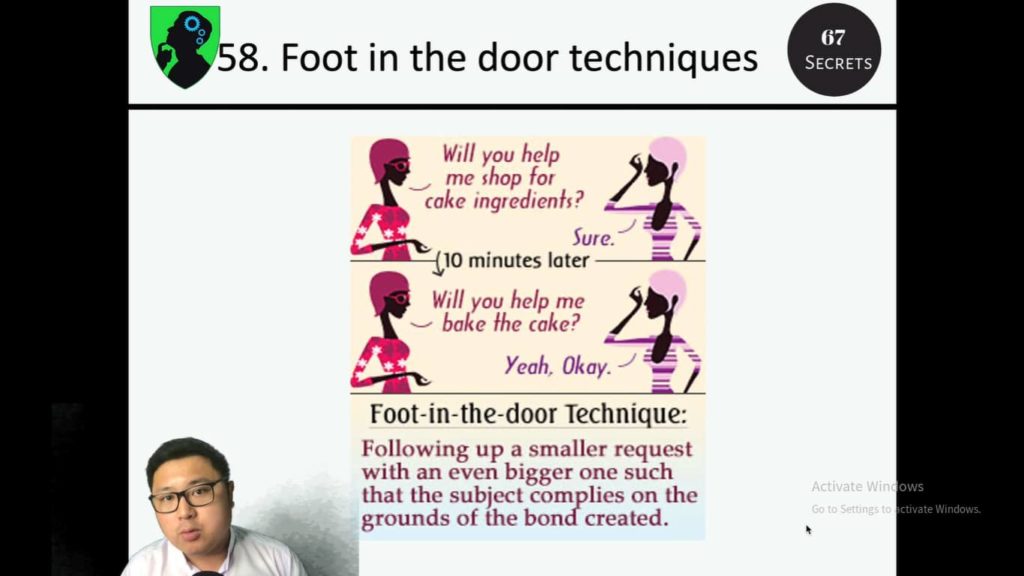 Foot in the door techniques